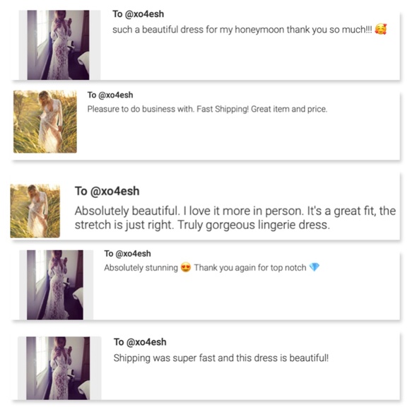 New Boho All Lace White Deep V Long Lingerie Dress - Picture 14 of 16